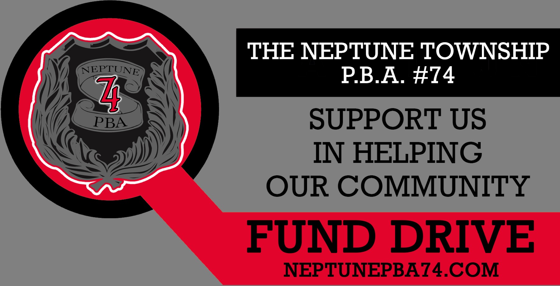 Neptune Township PBA Local #74 fund drive artwork